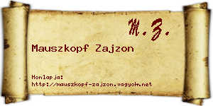 Mauszkopf Zajzon névjegykártya